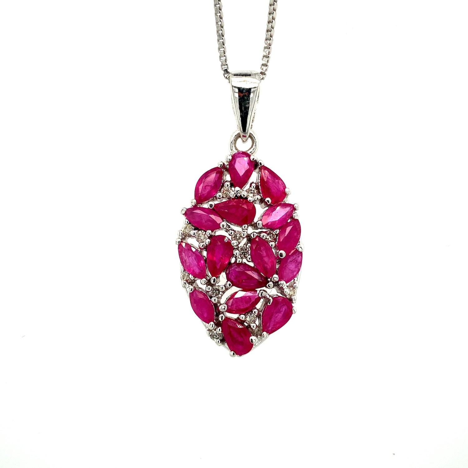 Ruby Pendant in Sterling Silver KSP 36849 - Main Image