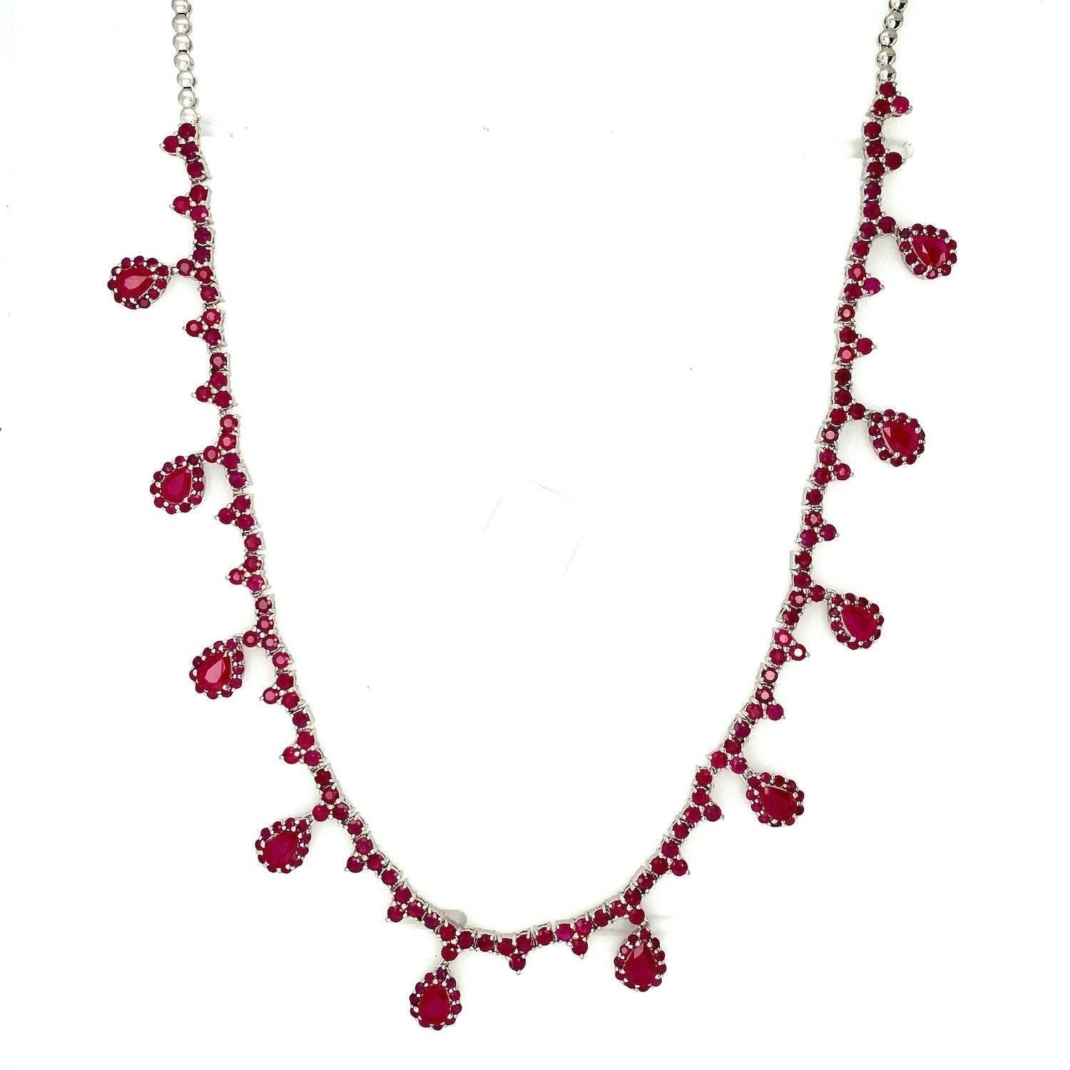 Ruby Necklace Set in Sterling Silver KSS 61546 - Main Image